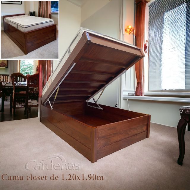 Cama closet de 1.20 x 1.90 m